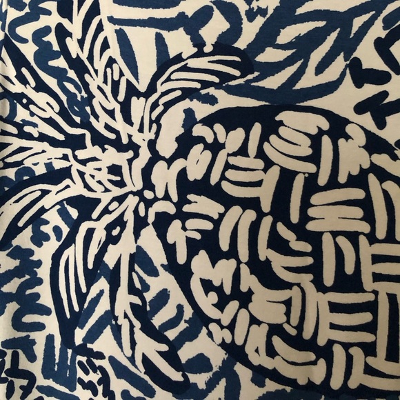 LILLY PULITZER UPF 50 Navy & White Pineapple Boatneck Sophie Dress Size XS - Picture 8 of 10